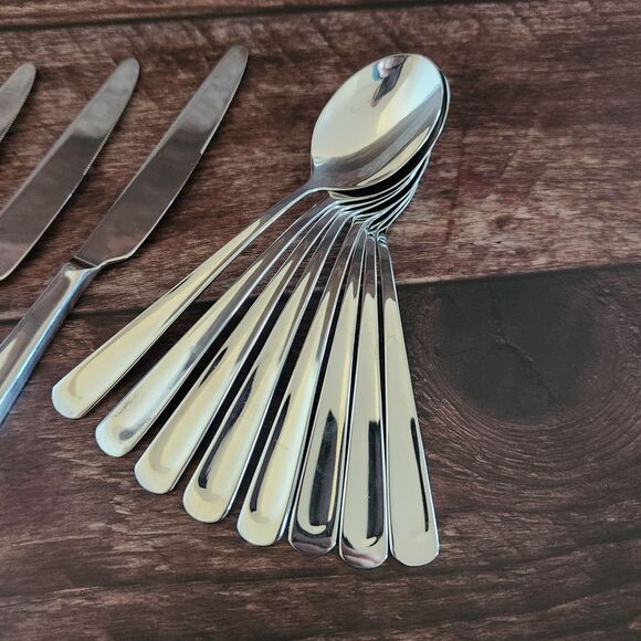 Set 4 JA Henckels Intl Tablespoon Soup Spoons Silverware Silvano 18/10 Flatware - Picture 9 of 10